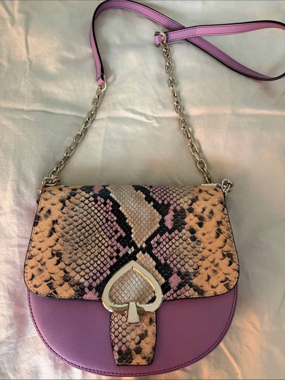 Snake-Print Crossbody Shoulder Bag - Women's Fashion